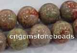 CUG106 15.5 inches 16mm round Chinese unakite beads wholesale