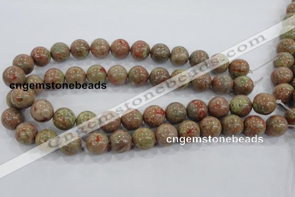 CUG106 15.5 inches 16mm round Chinese unakite beads wholesale