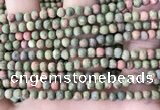 CUG190 15.5 inches 4mm round matte unakite beads wholesale