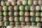 CUG216 15 inches 12mm round unakite beads wholesale