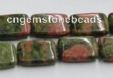 CUG53 16 inches 13*18mm rectangle natural unakite gemstone beads