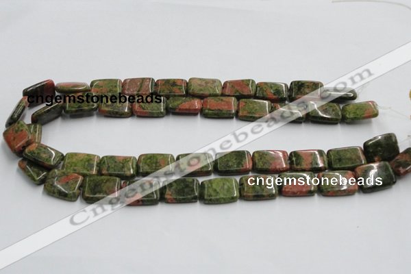 CUG53 16 inches 13*18mm rectangle natural unakite gemstone beads