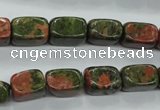 CUG67 15.5 inches 8*12mm nuggets unakite gemstone beads wholesale