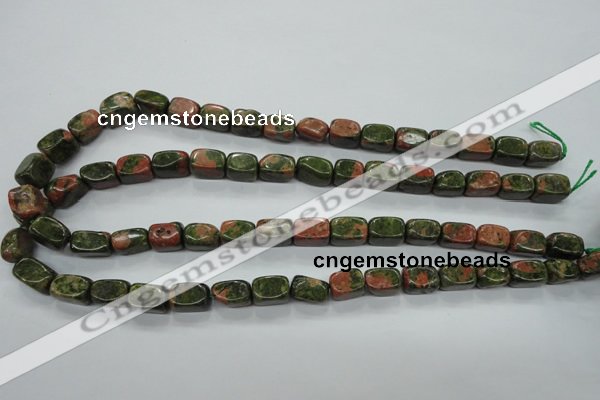 CUG67 15.5 inches 8*12mm nuggets unakite gemstone beads wholesale