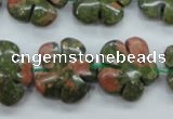 CUG74 15.5 inches 20mm carved flower unakite gemstone beads
