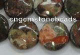 CUJ01 15.5 inches 20mm flat round autumn jasper gemstone beads