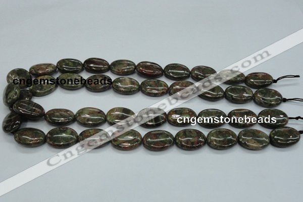 CUJ02 15.5 inches 15*20mm oval autumn jasper gemstone beads