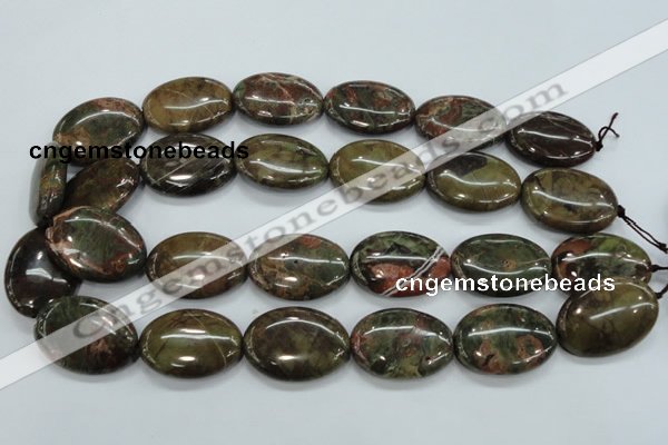 CUJ03 15.5 inches 22*30mm oval autumn jasper gemstone beads