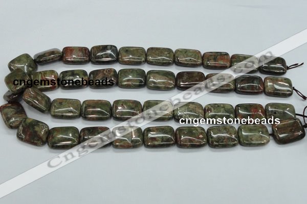 CUJ05 15.5 inches 15*20mm rectangle autumn jasper gemstone beads