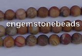 CVJ10 15.5 inches 4mm round matte venus jasper beads wholesale