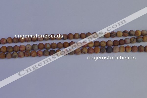 CVJ11 15.5 inches 6mm round matte venus jasper beads wholesale