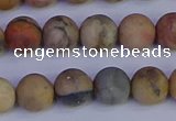 CVJ14 15.5 inches 10mm round matte venus jasper beads wholesale