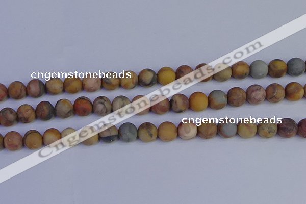 CVJ15 15.5 inches 12mm round matte venus jasper beads wholesale