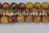 CVJ21 15.5 inches 4mm faceted round venus jasper beads wholesale