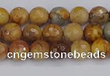 CVJ22 15.5 inches 6mm faceted round venus jasper beads wholesale