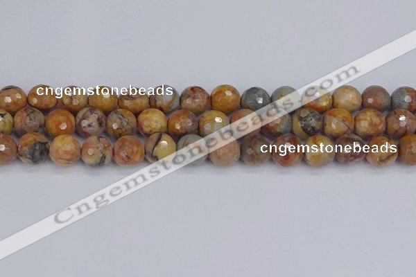 CVJ25 15.5 inches 12mm faceted round venus jasper beads wholesale