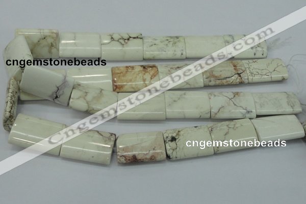 CWB03 15.5 inches 22*32mm rectangle natural white howlite gemstone beads