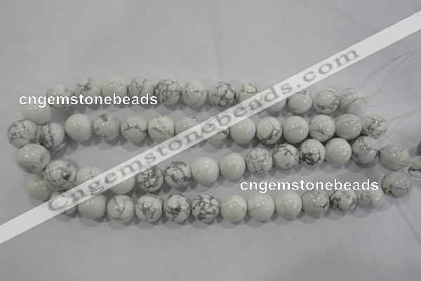 CWB205 15.5 inches 14mm round natural white howlite beads wholesale