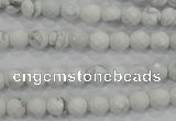 CWB211 15.5 inches 6mm faceted round natural white howlite beads