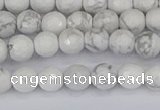 CWB231 15.5 inches 6mm faceted round white howlite beads