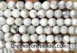 CWB281 15 inches 10mm faceted round white howlite beads