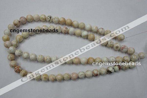 CWB314 15.5 inches 12mm round natural howlite turquoise beads