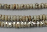 CWB320 15.5 inches 3*6mm rondelle natural howlite turquoise beads