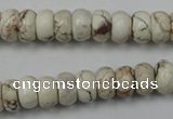 CWB322 15.5 inches 6*10mm rondelle howlite turquoise beads wholesale