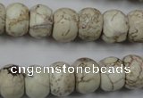 CWB323 15.5 inches 10*14mm rondelle howlite turquoise beads wholesale