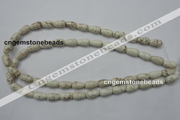 CWB331 15.5 inches 8*14mm teardrop howlite turquoise beads