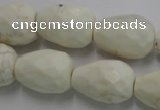 CWB338 15.5 inches 15*22mm faceted teardrop howlite turquoise beads