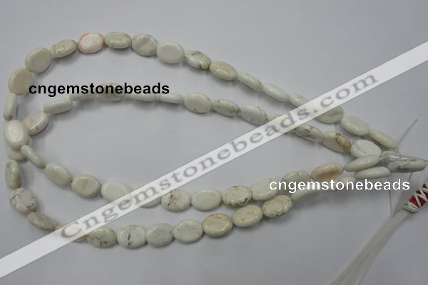 CWB352 15.5 inches 10*14mm oval howlite turquoise beads wholesale