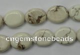 CWB353 15.5 inches 12*16mm oval howlite turquoise beads wholesale
