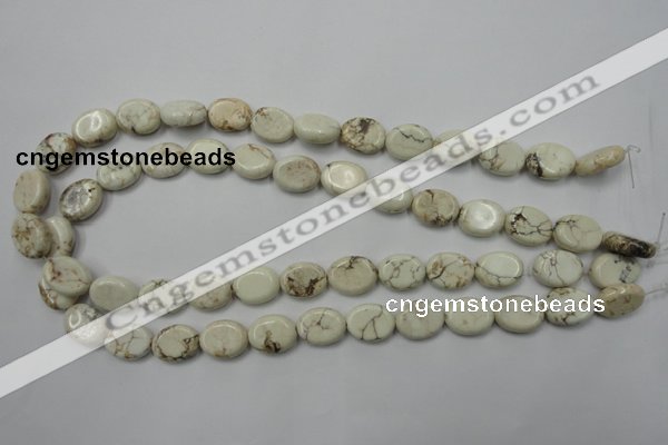 CWB353 15.5 inches 12*16mm oval howlite turquoise beads wholesale