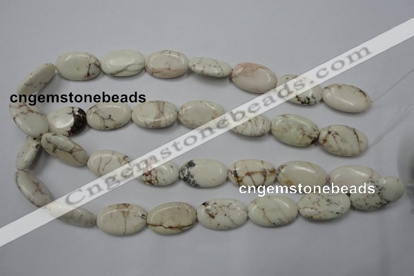 CWB355 15.5 inches 16*25mm oval howlite turquoise beads wholesale