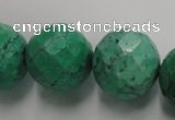 CWB407 15.5 inches 18mm faceted round howlite turquoise beads