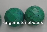 CWB408 15.5 inches 20mm faceted round howlite turquoise beads