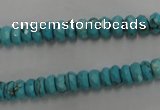 CWB441 15.5 inches 4*6mm faceted rondelle howlite turquoise beads