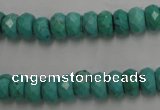 CWB442 15.5 inches 5*8mm faceted rondelle howlite turquoise beads