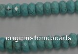 CWB443 15.5 inches 5*8mm faceted rondelle howlite turquoise beads