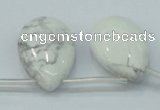 CWB54 20*30mm top-drilled teardrop natural white howlite gemstone beads