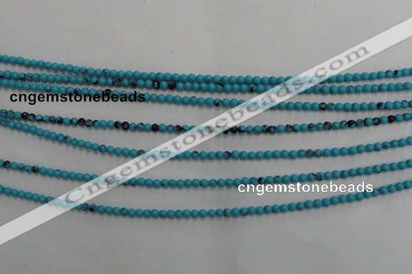 CWB550 15.5 inches 2mm round howlite turquoise beads wholesale