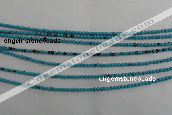 CWB550 15.5 inches 2mm round howlite turquoise beads wholesale