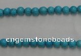 CWB552 15.5 inches 4mm round howlite turquoise beads wholesale