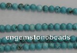 CWB553 15.5 inches 4mm round howlite turquoise beads wholesale