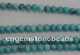 CWB553 15.5 inches 4mm round howlite turquoise beads wholesale