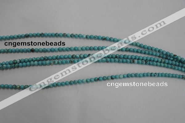 CWB553 15.5 inches 4mm round howlite turquoise beads wholesale