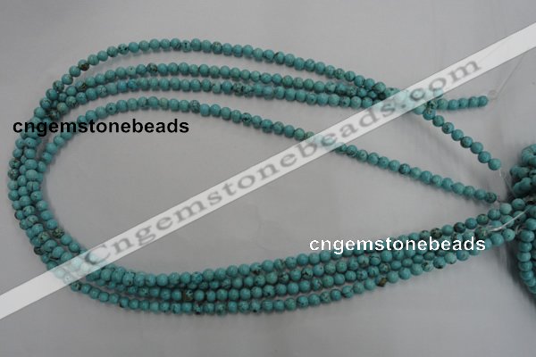 CWB554 15.5 inches 5mm round howlite turquoise beads wholesale