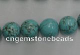 CWB558 15.5 inches 12mm round howlite turquoise beads wholesale