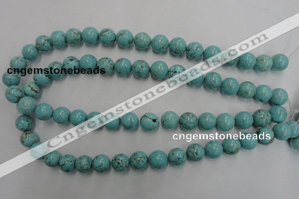 CWB558 15.5 inches 12mm round howlite turquoise beads wholesale